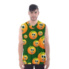 Seamless Orange Pattern Men s Basketball Tank Top by Mariart