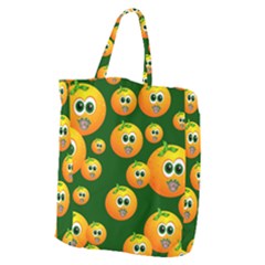 Seamless Orange Pattern Giant Grocery Tote