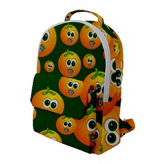 Seamless Orange Pattern Flap Pocket Backpack (large)