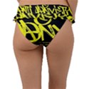 Anti-Anxiety Black and White  Frill Bikini Bottom View2