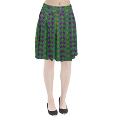 In Love With Festive Hearts Pleated Skirt by pepitasart