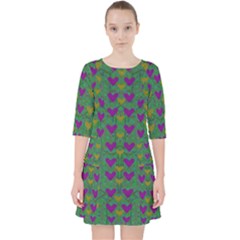 In Love With Festive Hearts Pocket Dress by pepitasart