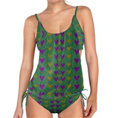 In Love With Festive Hearts Tankini Set by pepitasart