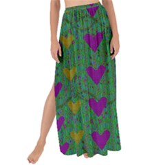 In Love With Festive Hearts Maxi Chiffon Tie-up Sarong by pepitasart