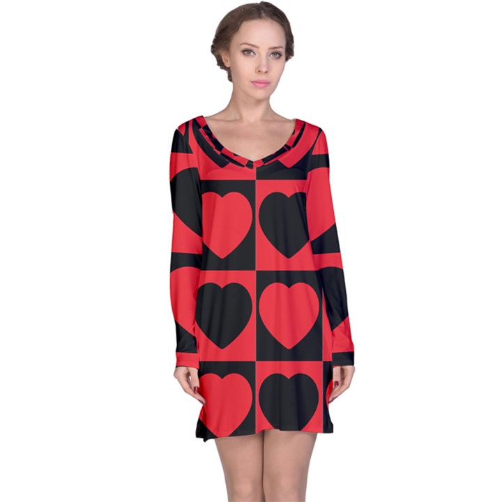 Royal Hearts Long Sleeve Nightdress