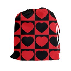 Royal Hearts Drawstring Pouch (xxl) by WensdaiAmbrose