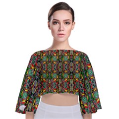 Grammer 5 Tie Back Butterfly Sleeve Chiffon Top by ArtworkByPatrick