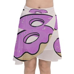 Donuts Sweet Food Chiffon Wrap Front Skirt by Mariart