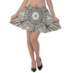 Digital Art Space Velvet Skater Skirt