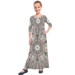 Digital Art Space Kids  Quarter Sleeve Maxi Dress