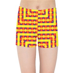 Digital Artwork Abstract Kids  Sports Shorts by Mariart