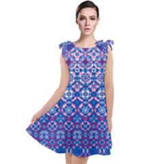 Digital Art Star Tie Up Tunic Dress