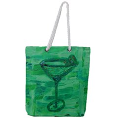 5 Oclock Somewhere Full Print Rope Handle Tote (large) by arwwearableart