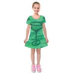 5 Oclock Somewhere Kids  Short Sleeve Velvet Dress