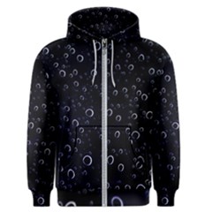 Blued Dark Bubbles Print Men s Zipper Hoodie by dflcprintsclothing