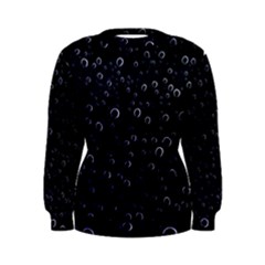 Blued Dark Bubbles Print Women s Sweatshirt by dflcprintsclothing