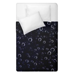 Blued Dark Bubbles Print Duvet Cover Double Side (single Size) by dflcprintsclothing