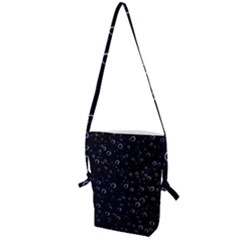 Blued Dark Bubbles Print Folding Shoulder Bag by dflcprintsclothing