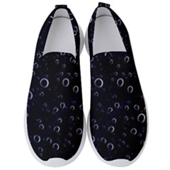 Blued Dark Bubbles Print Men s Slip On Sneakers by dflcprintsclothing