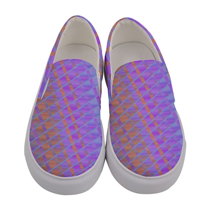 Diagonal Line Design Art Women s Canvas Slip Ons