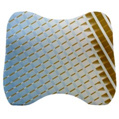 Diagonal Seamless Line Design Velour Head Support Cushion by LoolyElzayat