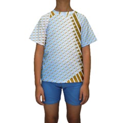 Diagonal Seamless Line Design Kids  Short Sleeve Swimwear by LoolyElzayat