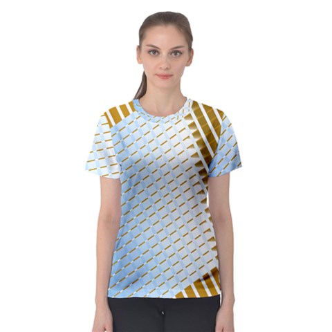 Diagonal Seamless Line Design Women s Sport Mesh Tee by LoolyElzayat