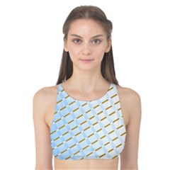 Diagonal Seamless Line Design Tank Bikini Top by LoolyElzayat