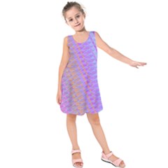 Diagonal Line Design Art Kids  Sleeveless Dress