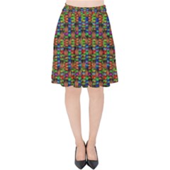 For The Love Of Soul And Mind In A Happy Mood Velvet High Waist Skirt by pepitasart