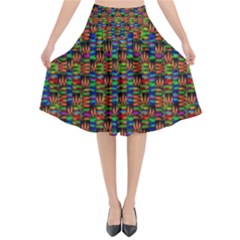 For The Love Of Soul And Mind In A Happy Mood Flared Midi Skirt by pepitasart