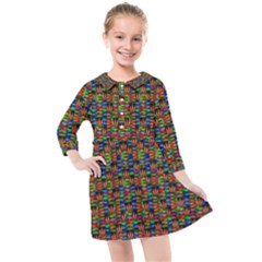 For The Love Of Soul And Mind In A Happy Mood Kids  Quarter Sleeve Shirt Dress by pepitasart