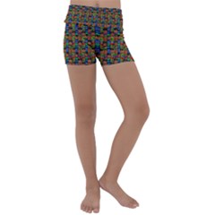 For The Love Of Soul And Mind In A Happy Mood Kids  Lightweight Velour Yoga Shorts by pepitasart