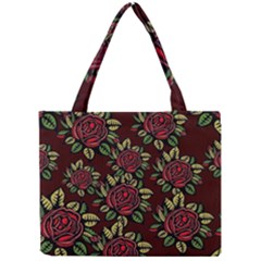 Roses Red Mini Tote Bag by WensdaiAmbrose