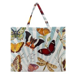 My Butterfly Collection Zipper Large Tote Bag by WensdaiAmbrose