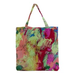 Neon World  Grocery Tote Bag by arwwearableart