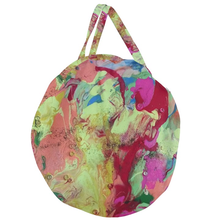 Neon World  Giant Round Zipper Tote