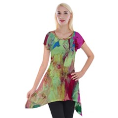 Neon World Short Sleeve Side Drop Tunic by arwwearableart