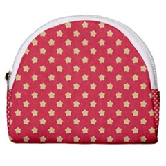 Red Hot Polka Dots Horseshoe Style Canvas Pouch by WensdaiAmbrose