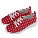 Red Hot Polka Dots Women s Lightweight Sports Shoes View2