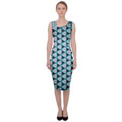 Digital Art Triangle Sleeveless Pencil Dress