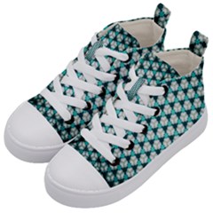 Digital Art Triangle Kids  Mid-top Canvas Sneakers