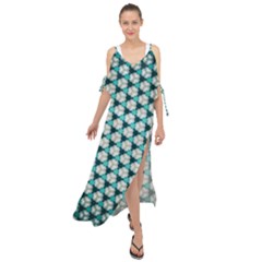 Digital Art Triangle Maxi Chiffon Cover Up Dress