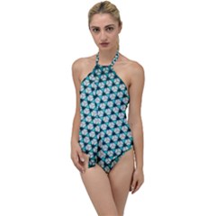 Digital Art Triangle Go With The Flow One Piece Swimsuit