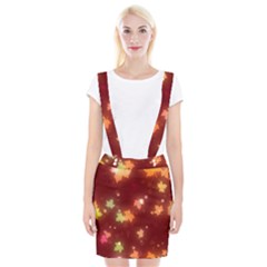 Leaf Leaves Bokeh Background Braces Suspender Skirt by Mariart