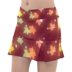 Leaf Leaves Bokeh Background Tennis Skirt