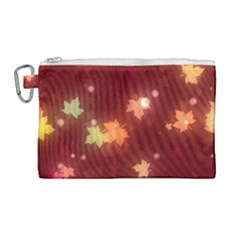 Leaf Leaves Bokeh Background Canvas Cosmetic Bag (large)