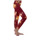 Leaf Leaves Bokeh Background Kids  Lightweight Velour Classic Yoga Leggings View3