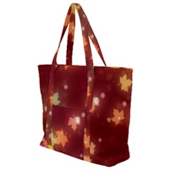 Leaf Leaves Bokeh Background Zip Up Canvas Bag