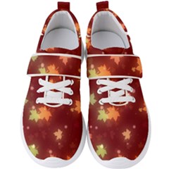 Leaf Leaves Bokeh Background Men s Velcro Strap Shoes